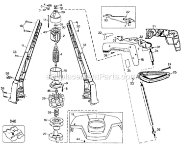 Page A Diagram and Parts List for 82310 Type 1 Black and Decker Trimmer